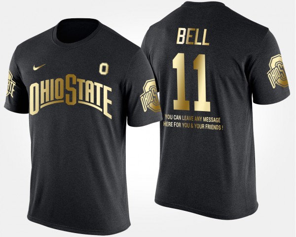 Ohio State Buckeyes Vonn Bell Men's #11 With Message Gold Short Sleeve Black Limited College Football T-Shirt 2404QJLN2